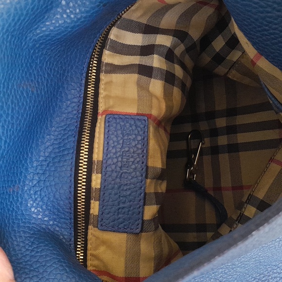 Burberry Pebbled Leather Cale Hobo Shoulder Bag - Picture 10 of 12